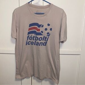 Ultras Medium Iceland Football Graphic Tee - Beige